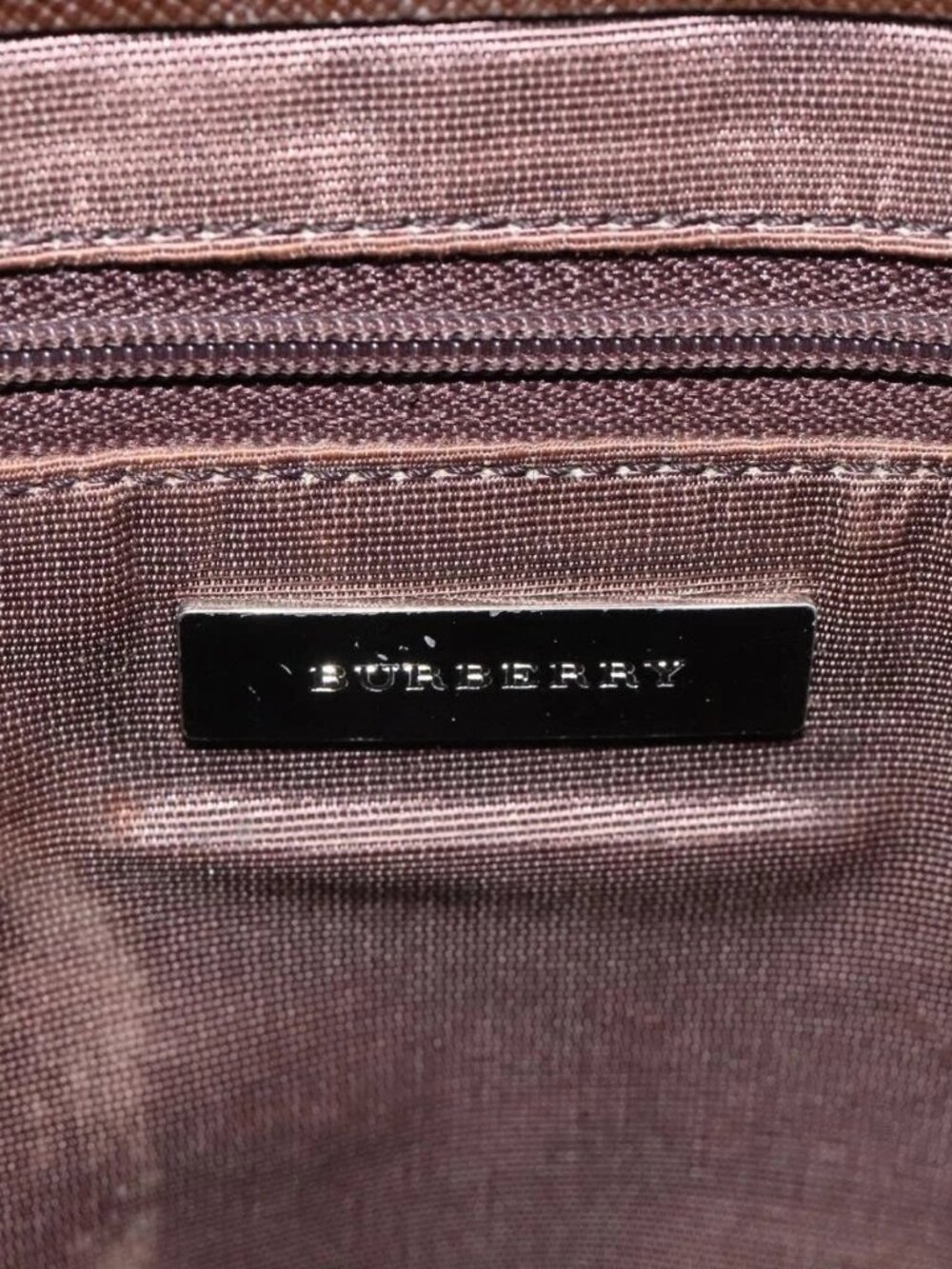BURBERRY Nova Check Hand Bag Canvas Beige Auth 117364 - Picture 12 of 16